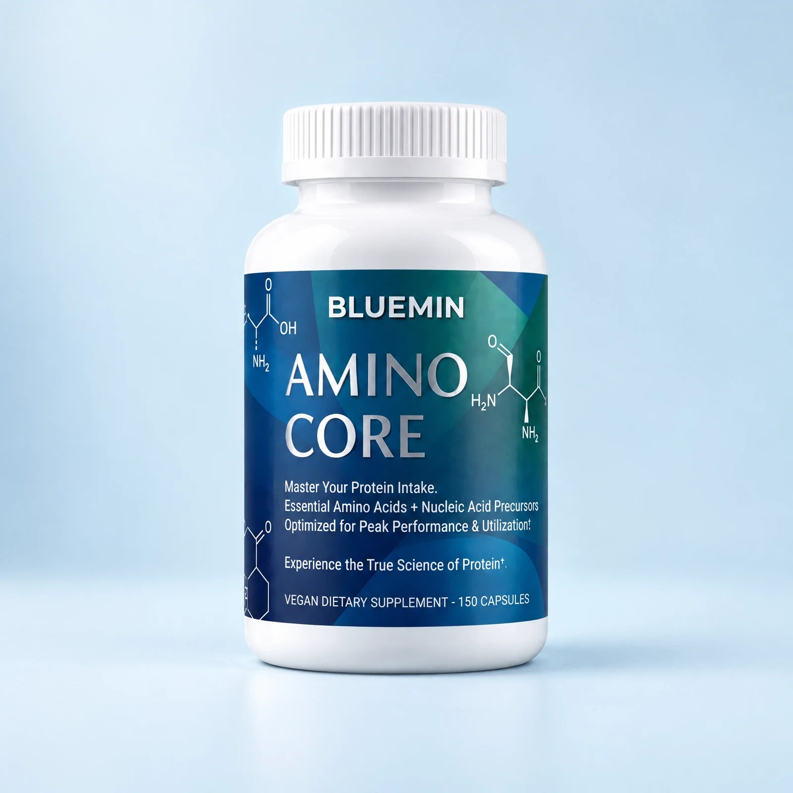 Bluemin Amino Core complete EAA and BCAA supplement bottle